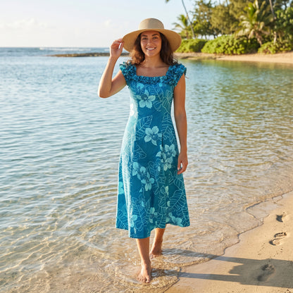 kaanapali aqua hawaiian leilani dress