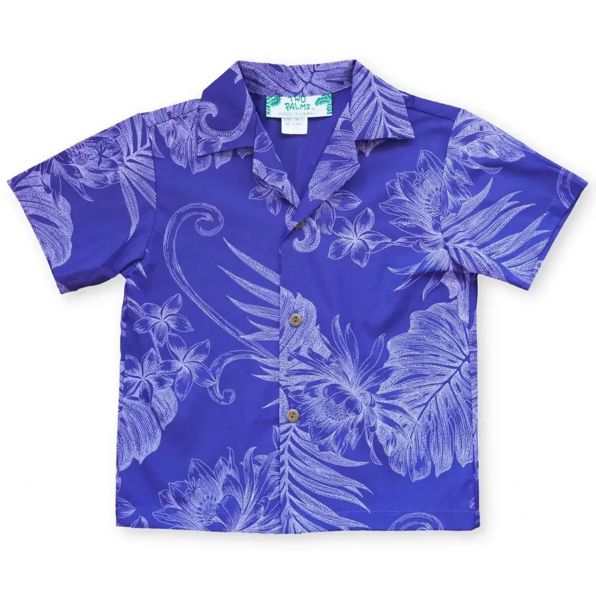 Monstera cereus purple hawaiian boy shirt - alohaz