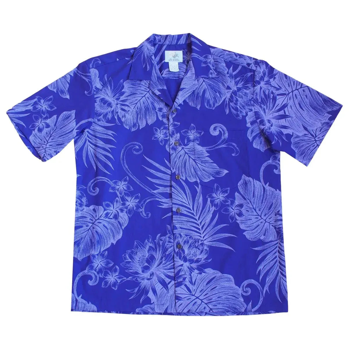 Monstera cereus purple hawaiian cotton shirt - alohaz