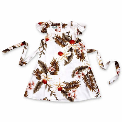 Moon white hawaiian girl rayon dress - alohaz