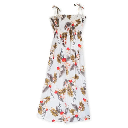 Moon white hawaiian maxi dress - alohaz