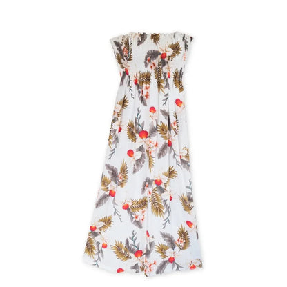 Moon white hawaiian maxi dress - alohaz