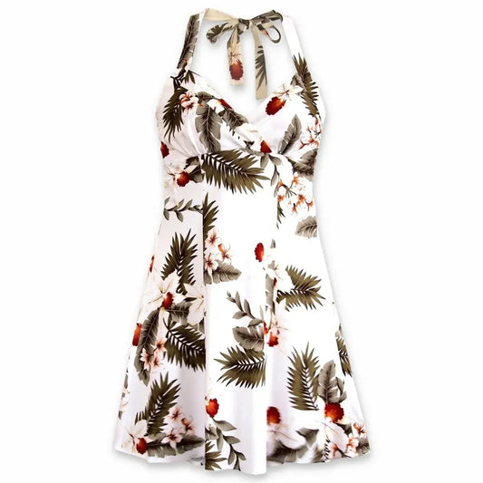 short hawaiian wedding dresses Short Wedding Dresses Half Sleeves With Pearls Ivory / 20W