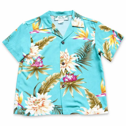 Mountain green hawaiian boy shirt - alohaz