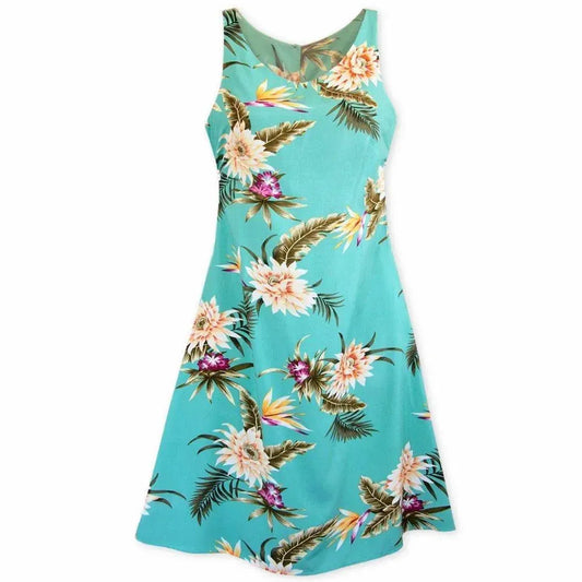 Mountain green hawaiian fiesta dress - alohaz