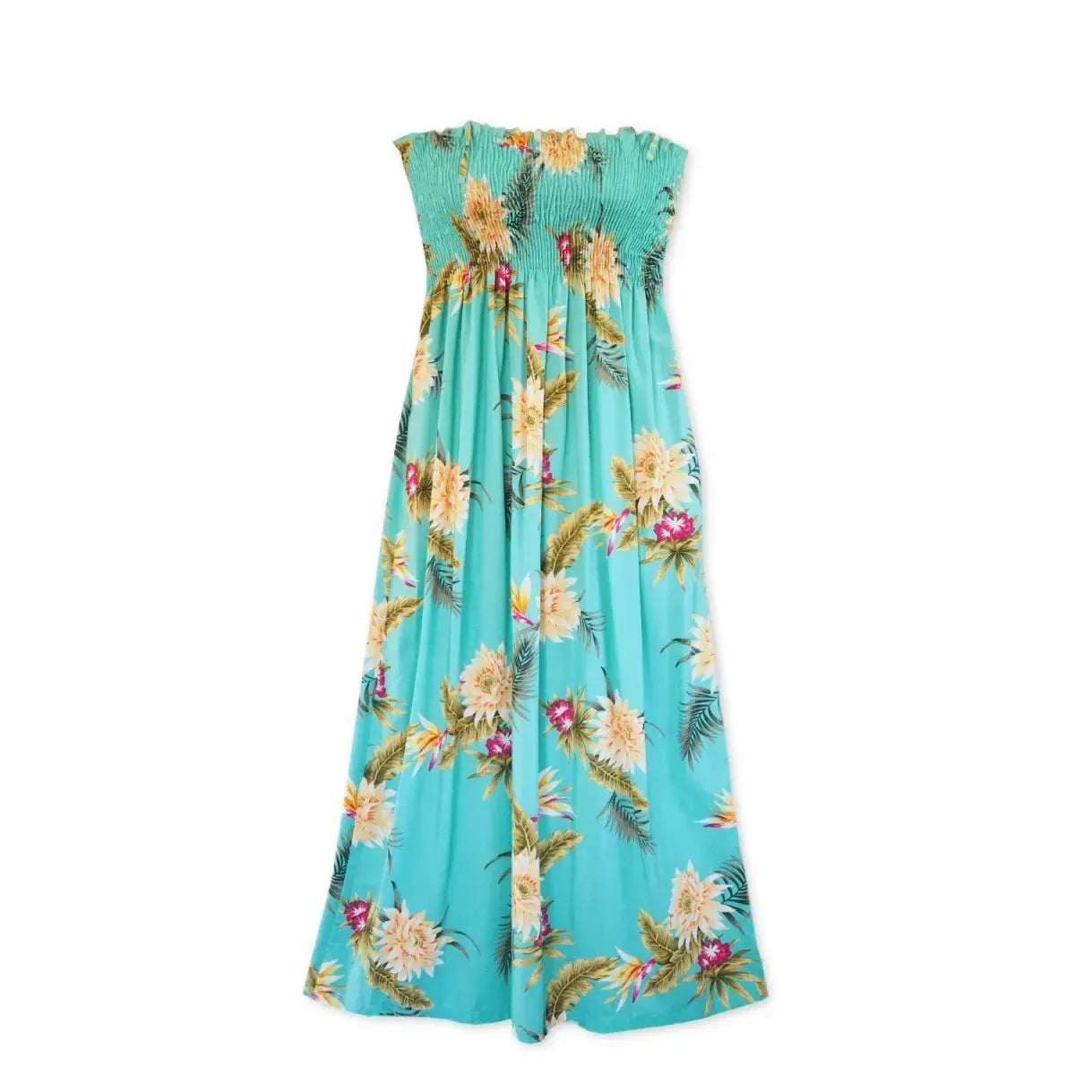 Mountain green hawaiian maxi dress - alohaz