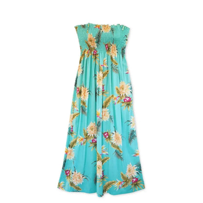 Mountain green hawaiian maxi dress - alohaz