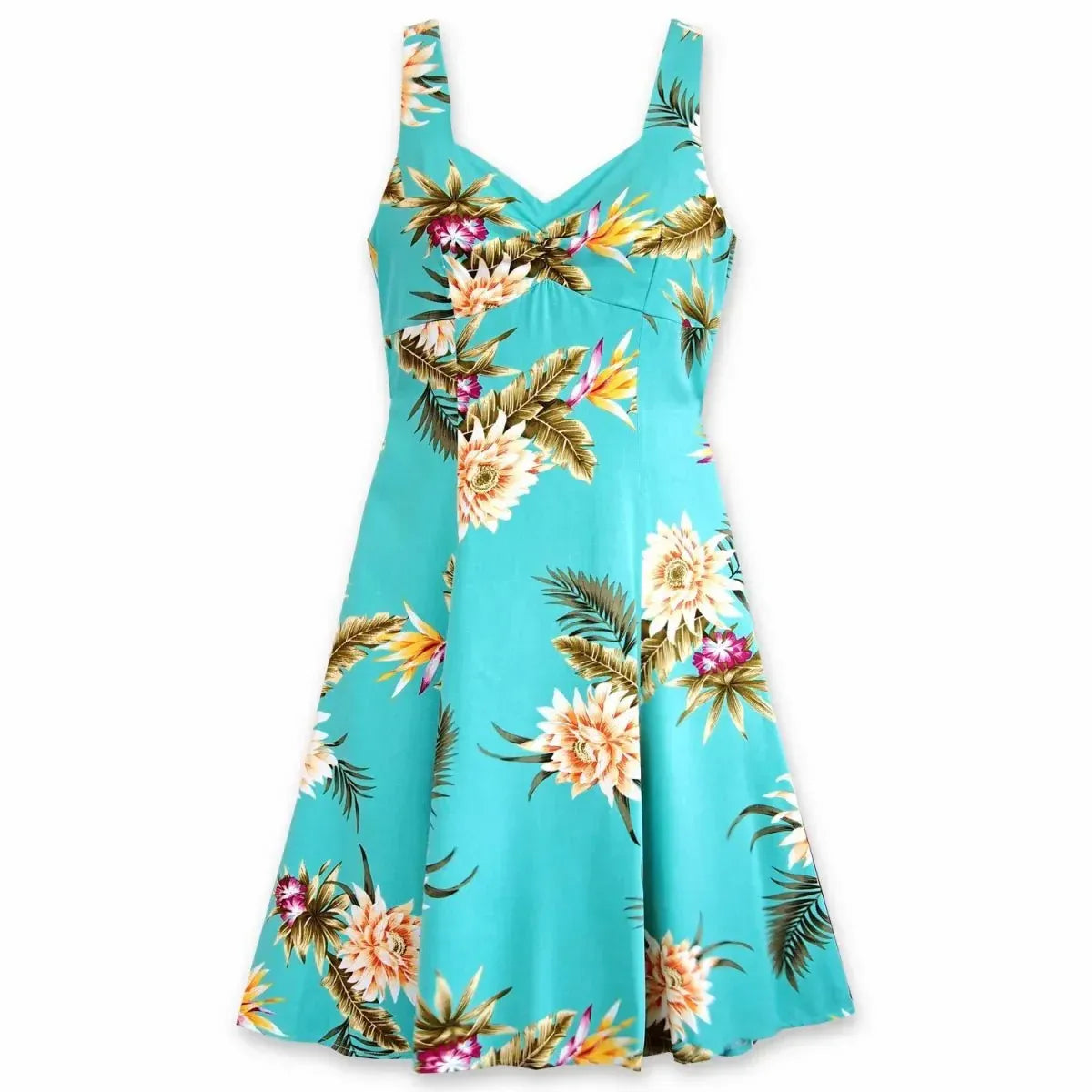 Mountain green hawaiian molokini dress - alohaz
