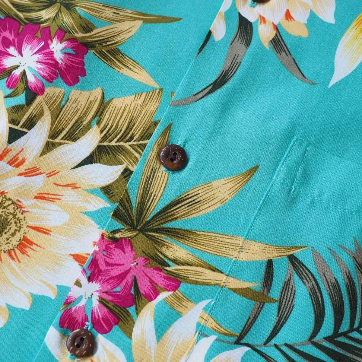 Mountain green hawaiian rayon shirt - alohaz