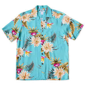 Mountain green hawaiian rayon shirt