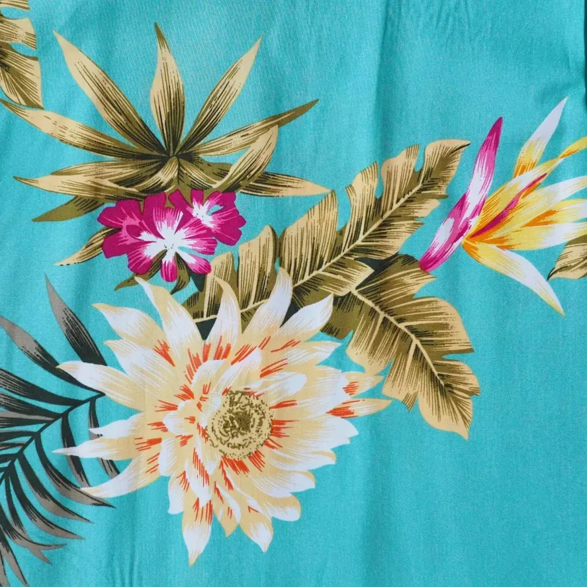 Mountain green long skinny straps hawaiian dress - alohaz