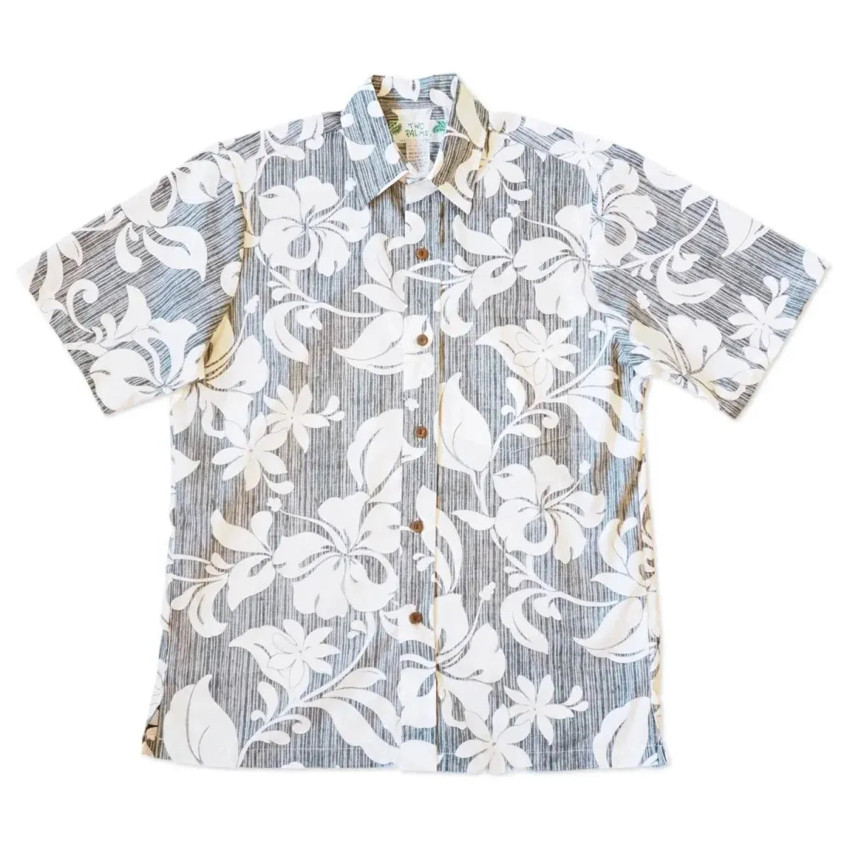 Nanakuli black reverse print hawaiian cotton shirt - alohaz