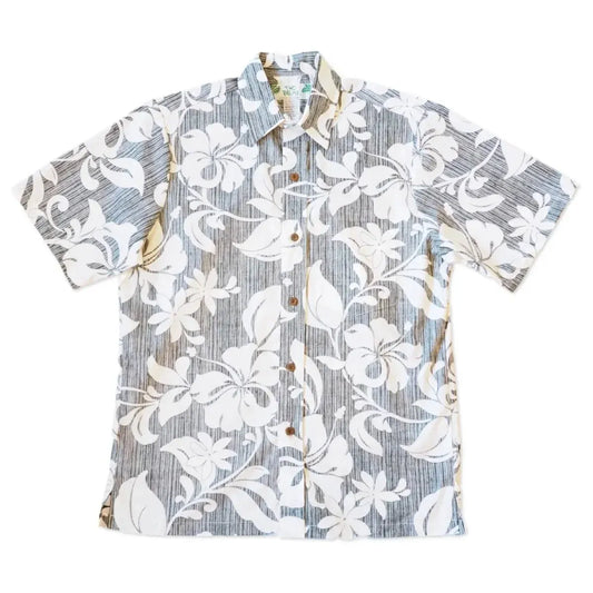 Nanakuli black reverse print hawaiian cotton shirt - alohaz
