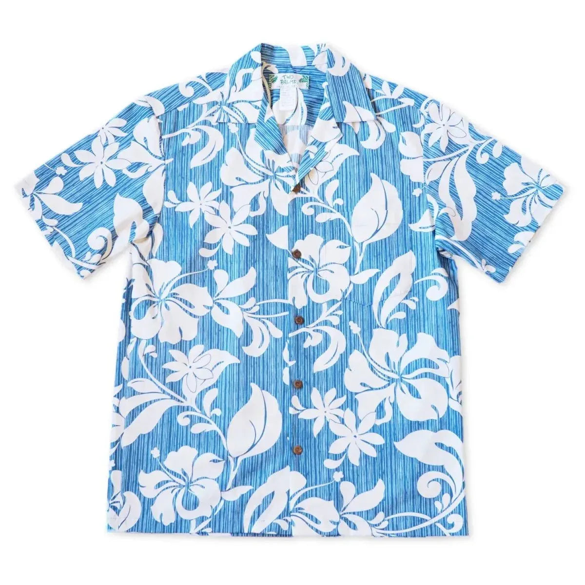 Nanakuli blue hawaiian cotton shirt - alohaz