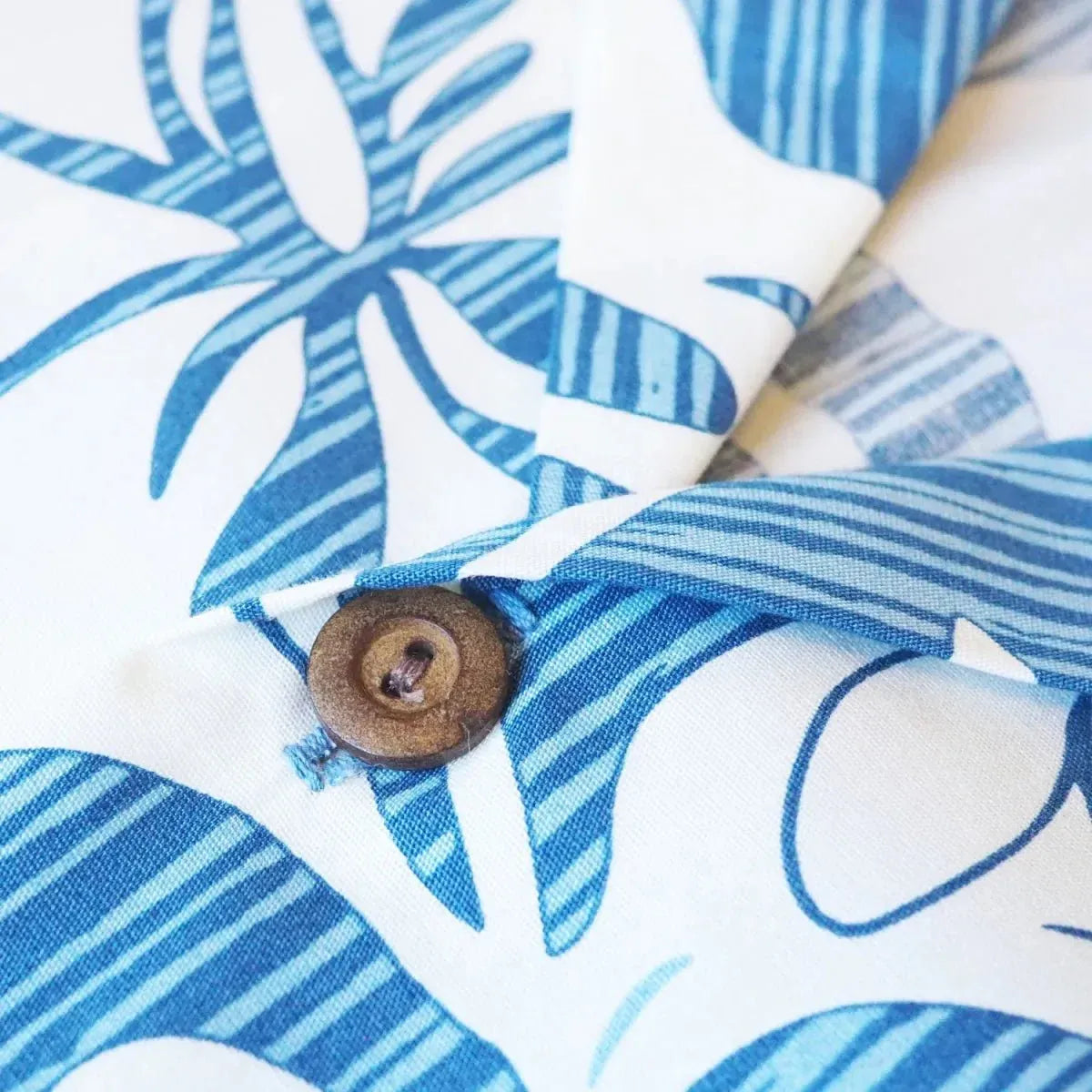 Nanakuli blue hawaiian cotton shirt - alohaz