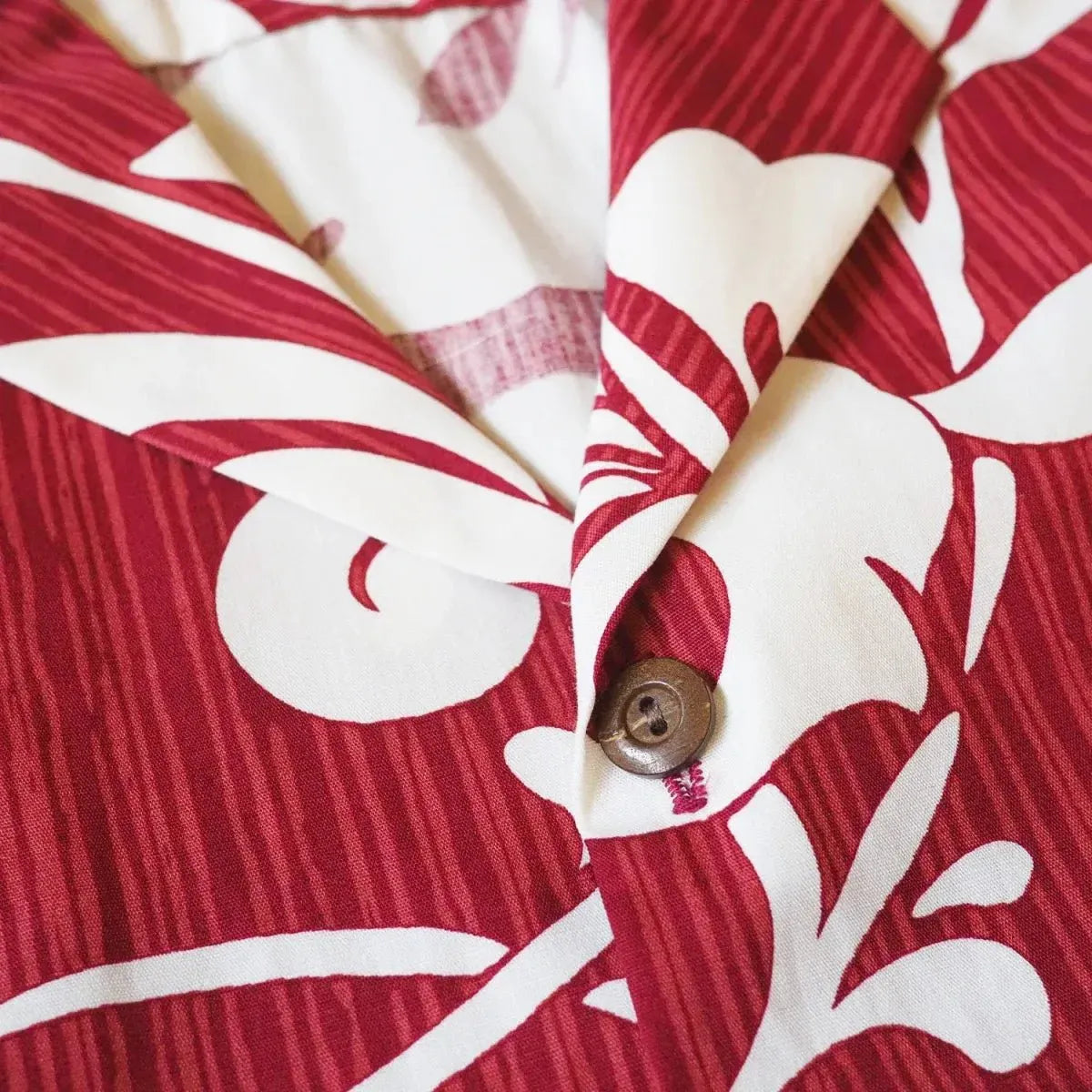 Nanakuli red hawaiian cotton shirt - alohaz