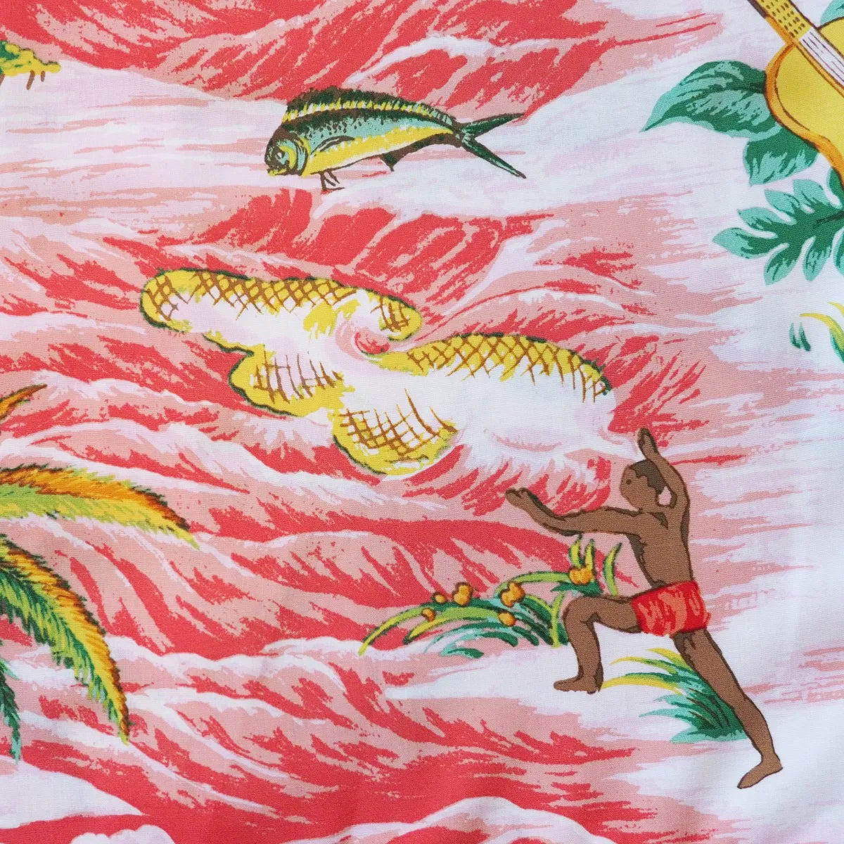 Ocean life pink hawaiian boy shirt