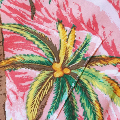 Ocean life pink hawaiian rayon shirt - alohaz
