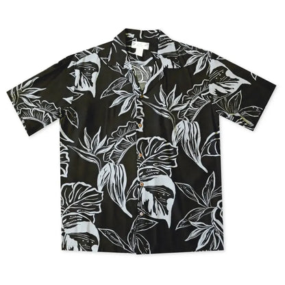 Olomana black hawaiian rayon shirt - alohaz