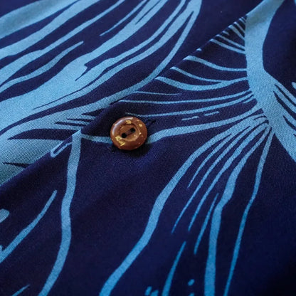 Olomana blue hawaiian rayon shirt - alohaz