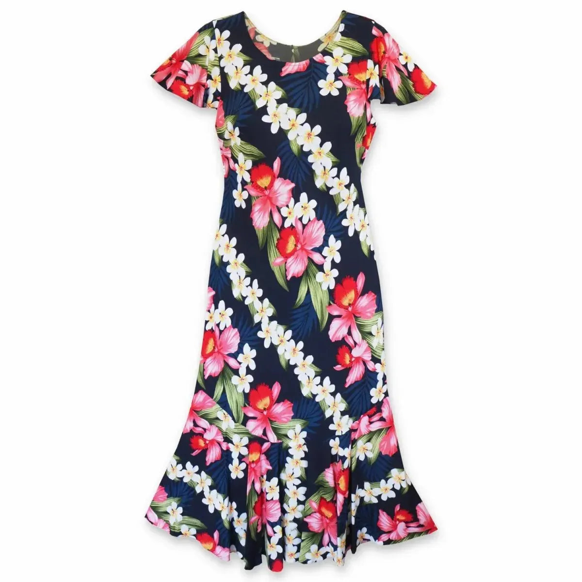 Orchid play blue hawaiian malia dress - alohaz