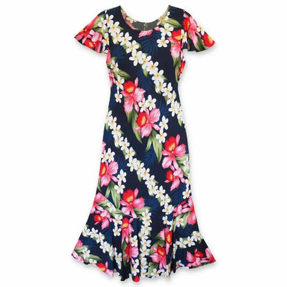 Orchid play blue hawaiian malia dress - alohaz
