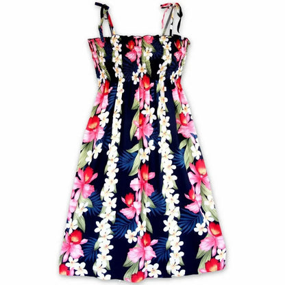 Orchid play blue hawaiian moonkiss short dress - alohaz