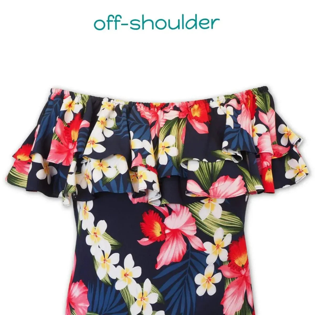 Orchid play blue hawaiian rainbow short dress - alohaz