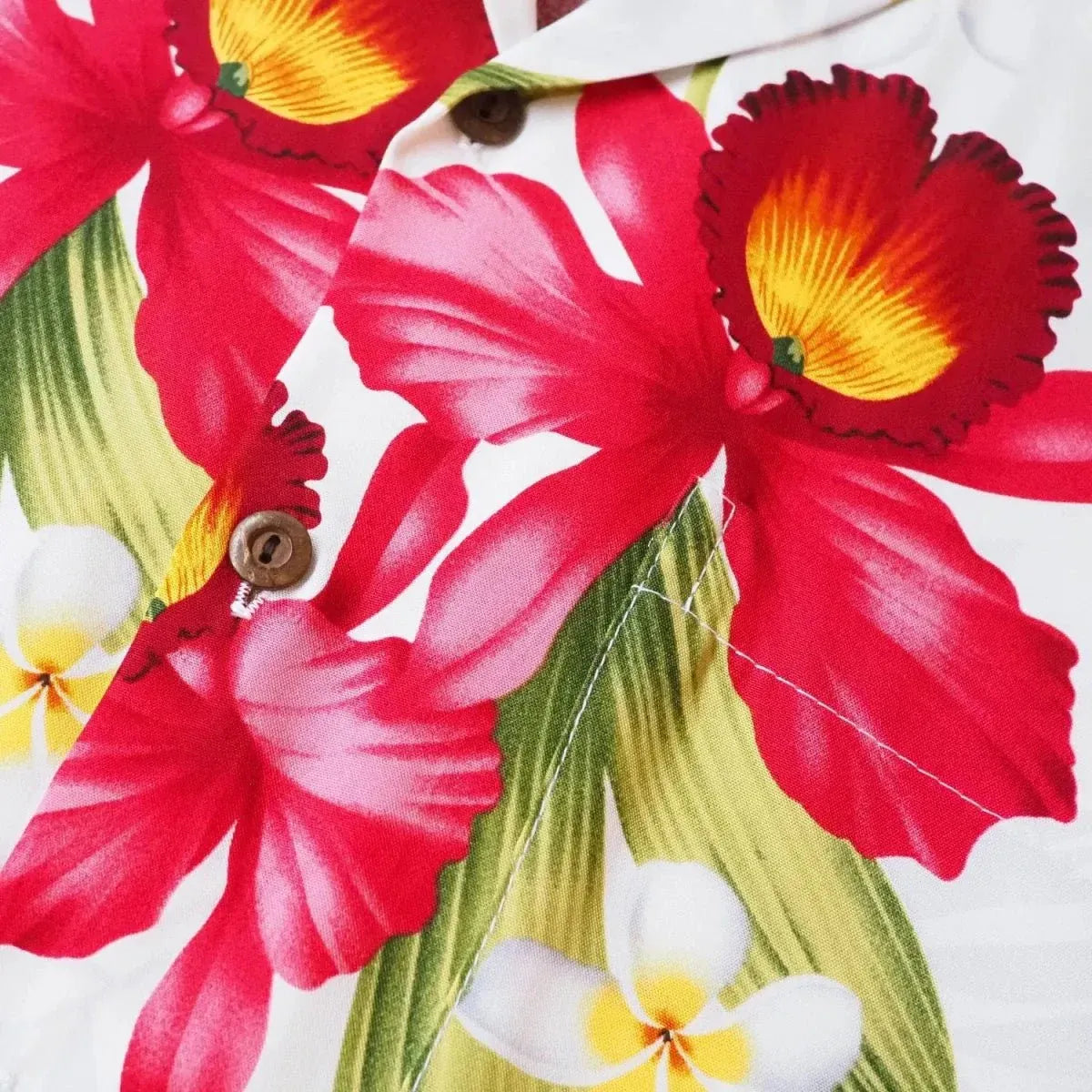 Orchid play white hawaiian lady blouse - alohaz