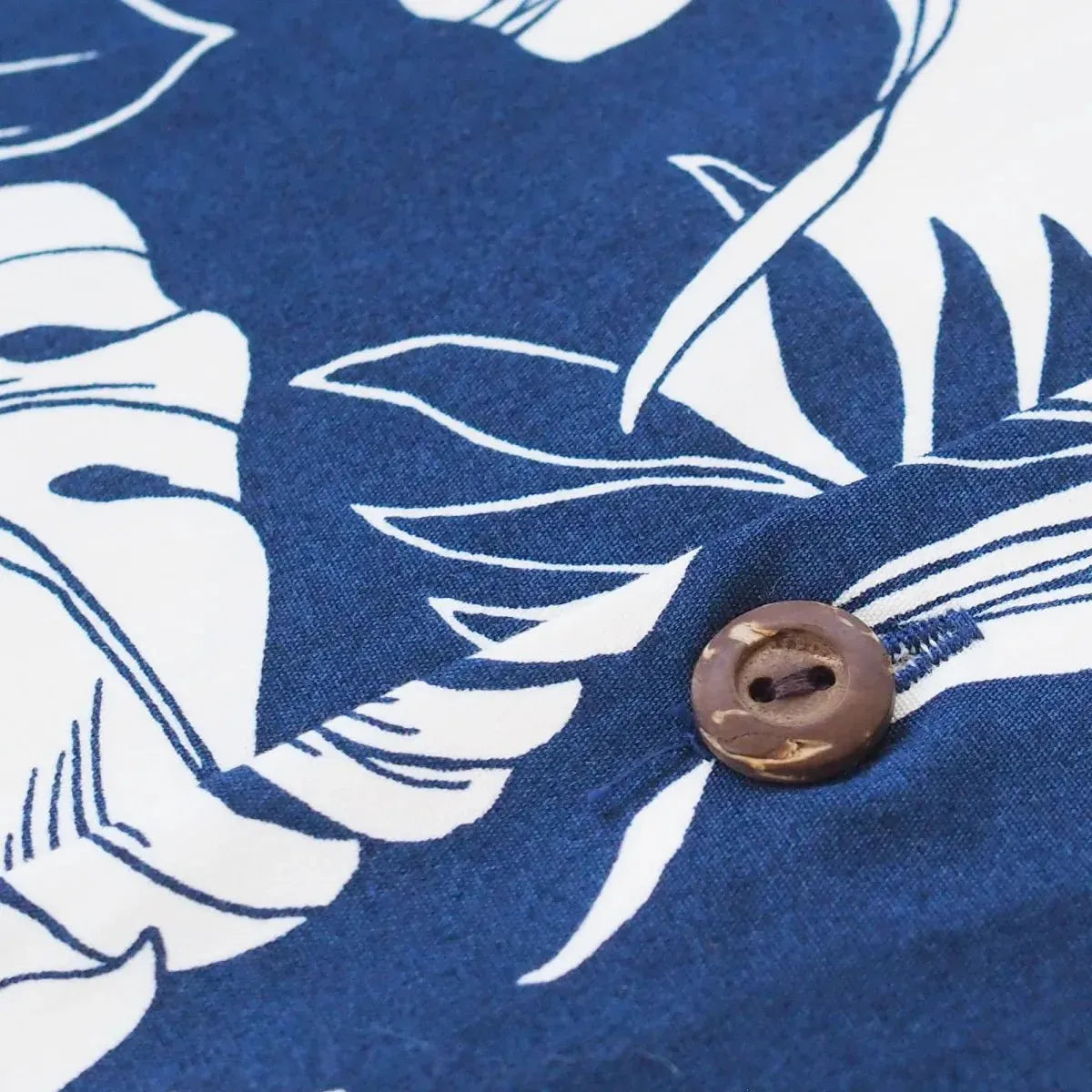 Orchid shadow blue hawaiian cotton shirt - alohaz