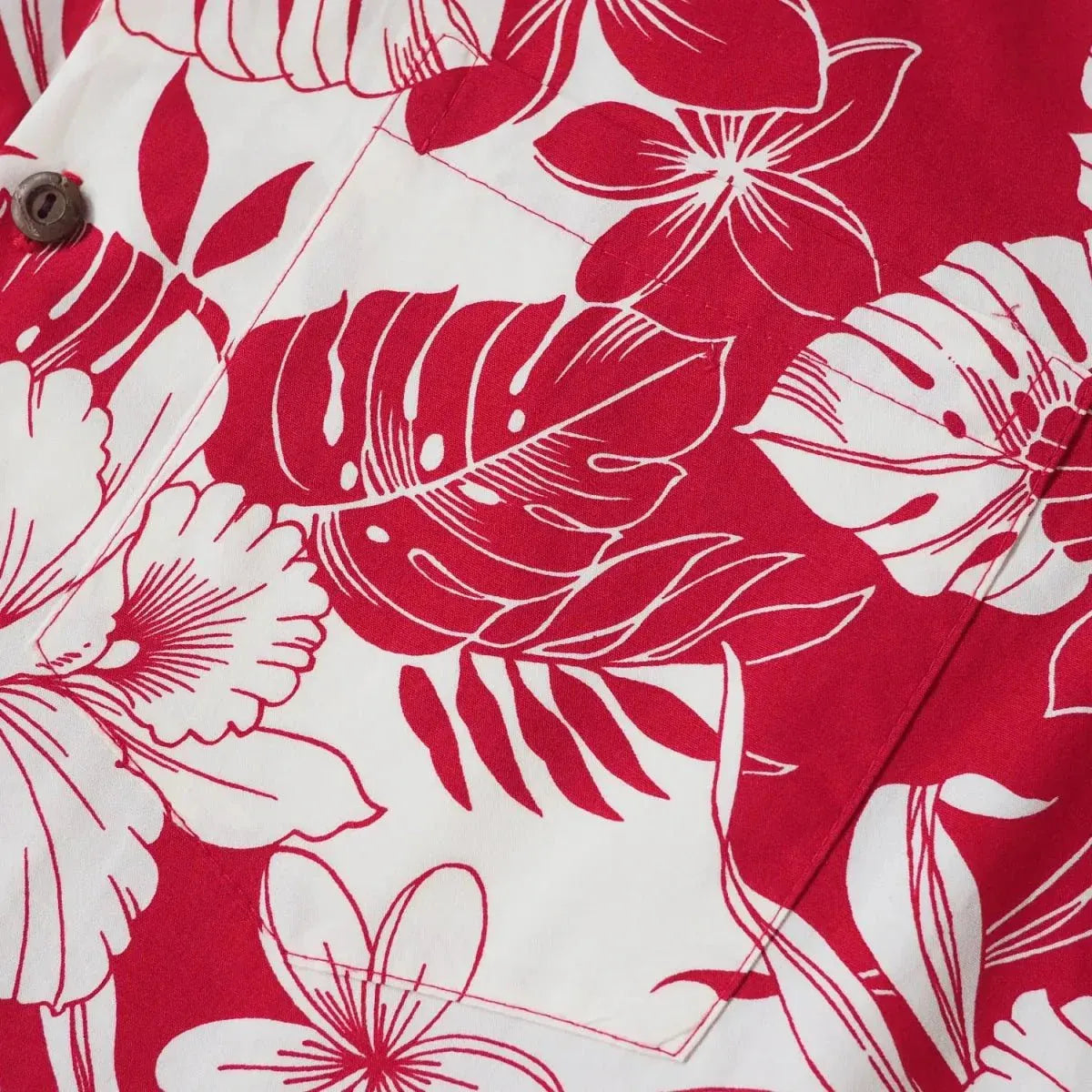 Orchid shadow red hawaiian cotton shirt - alohaz