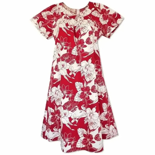 orchid shadow red hawaiian muumuu - Alohaz red / S