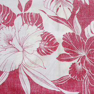 Orchid shadow red reverse print hawaiian cotton shirt
