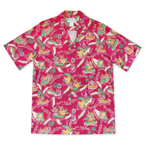 Pacific red hawaiian rayon shirt