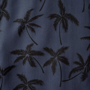 Palm breeze black hawaiian rayon shirt