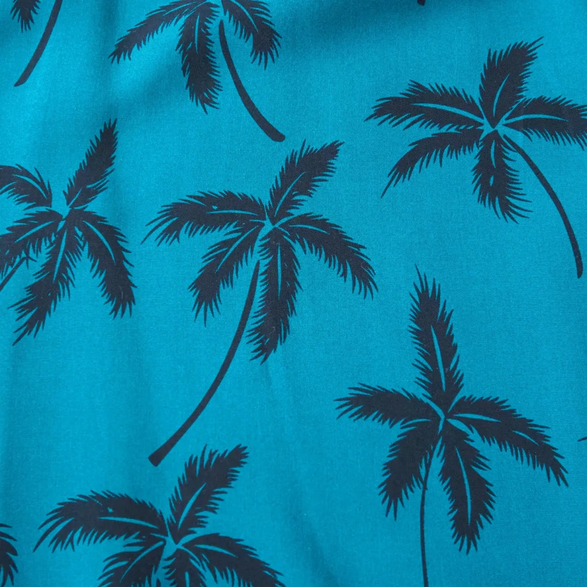 Palm breeze blue hawaiian rayon shirt