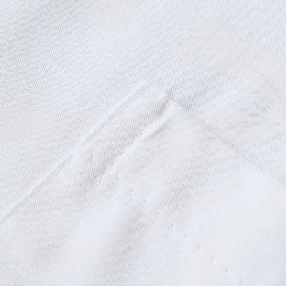 Palm breeze white hawaiian rayon shirt - alohaz