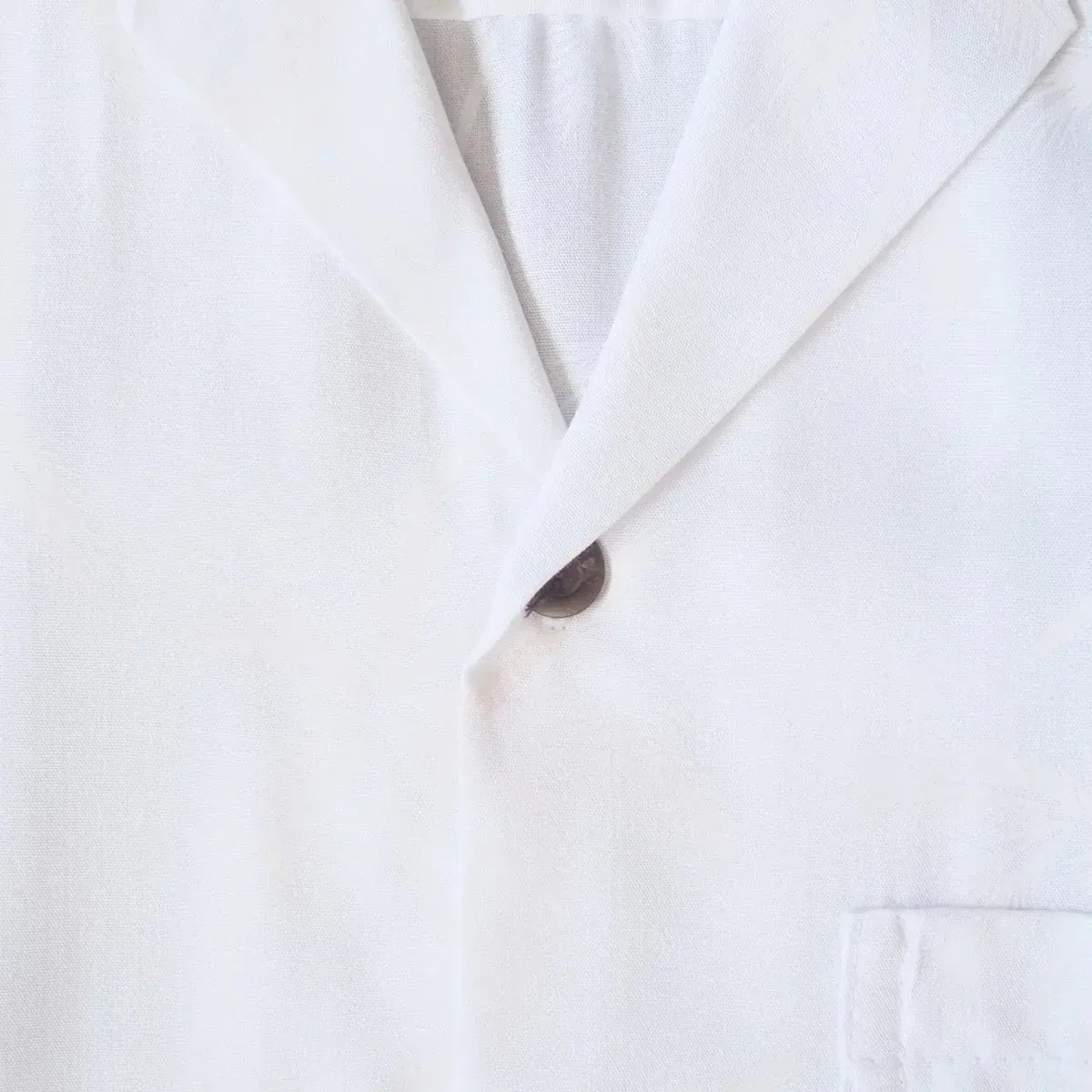 Palm breeze white hawaiian rayon shirt - alohaz