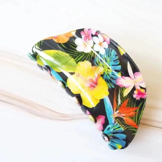 Paradise black hawaiian hair claw - alohaz
