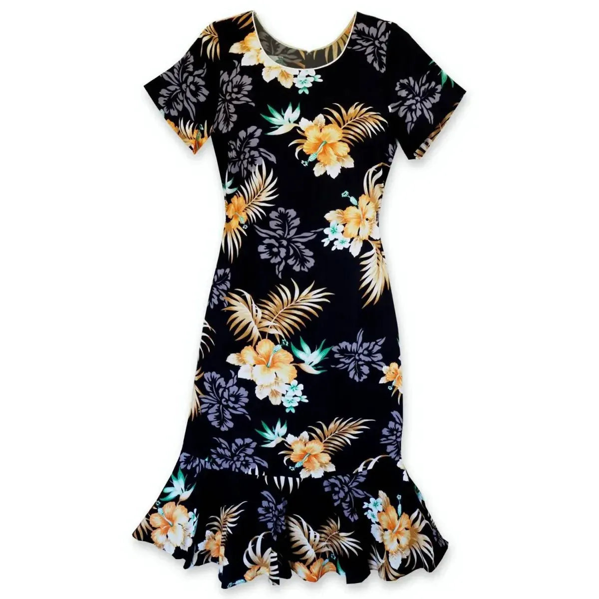 Passion black hawaiian laka dress - alohaz