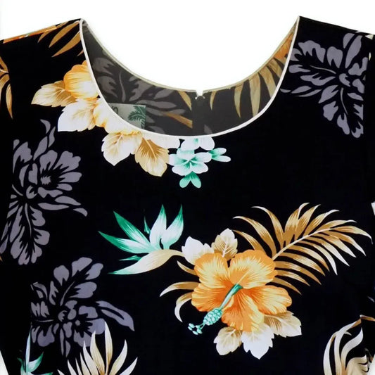 Passion black hawaiian laka dress - alohaz