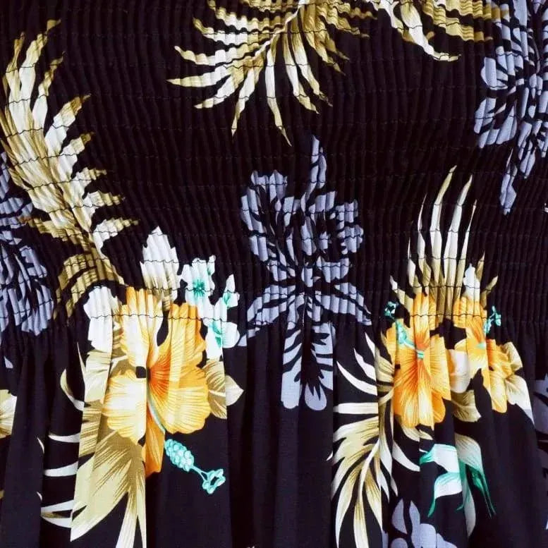 Passion black hawaiian maxi dress - alohaz