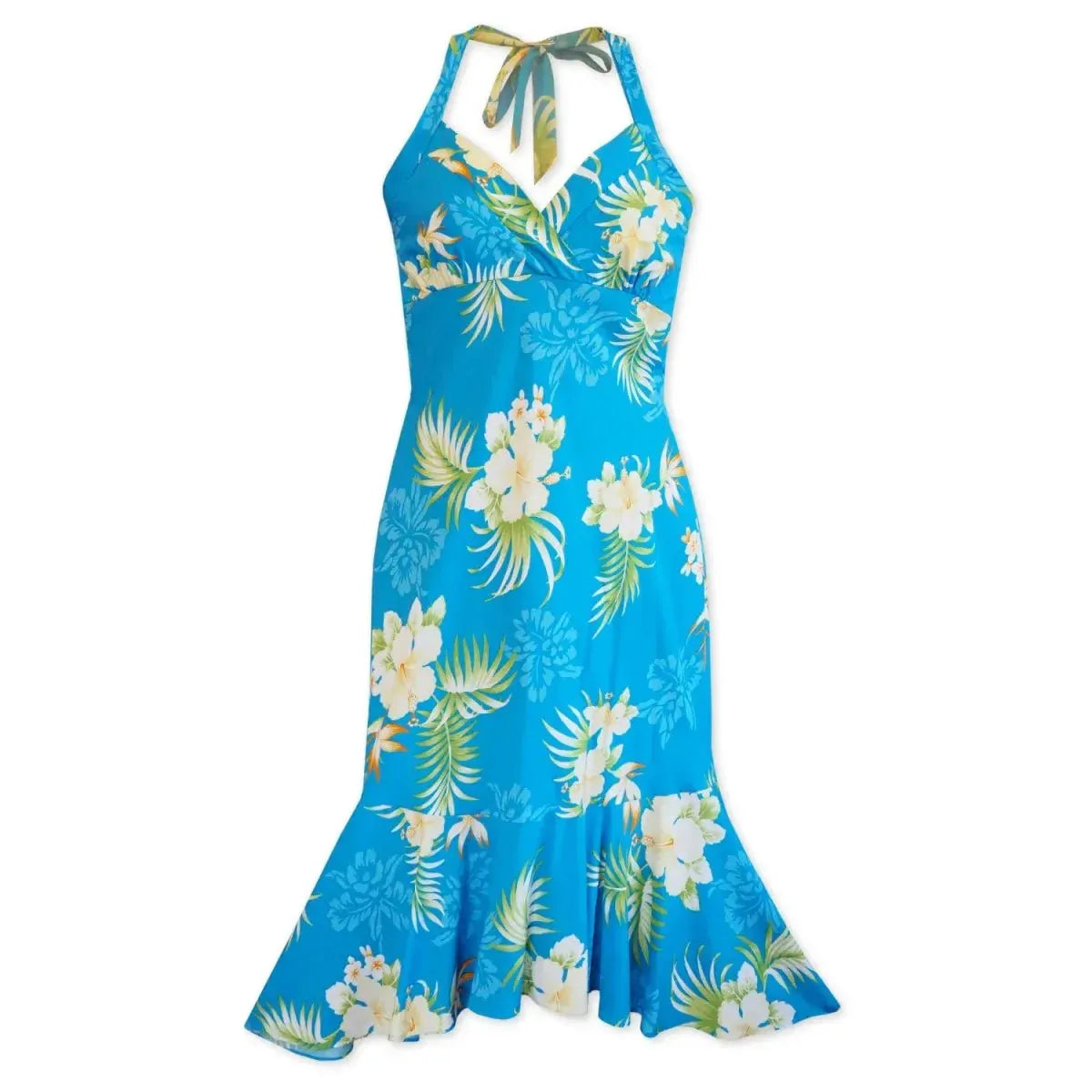 Passion blue hawaiian akua dress - alohaz