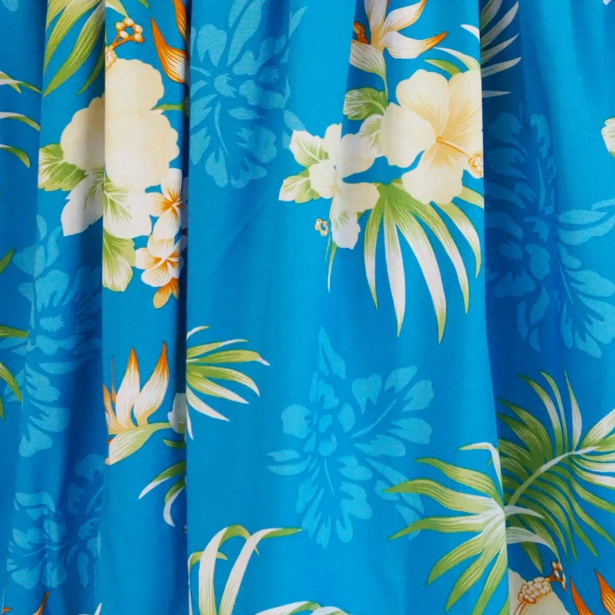 Passion blue hawaiian maxi dress