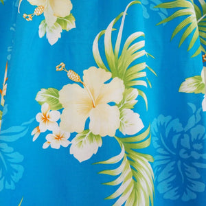 Passion blue hawaiian maxi dress