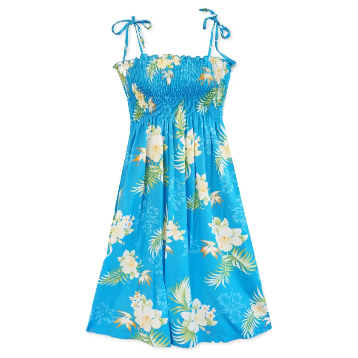 Passion blue hawaiian moonkiss short dress