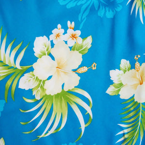 Passion blue hawaiian rayon fabric