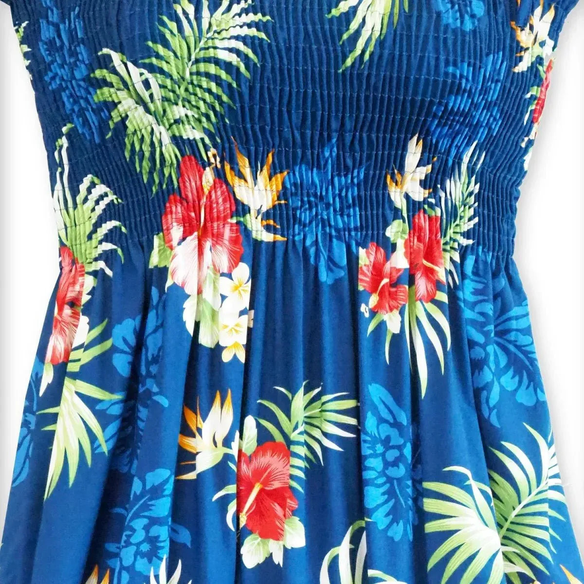 Passion navy hawaiian maxi dress - alohaz