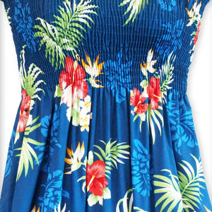 Passion navy hawaiian maxi dress