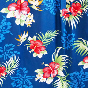 Passion navy hawaiian rayon fabric